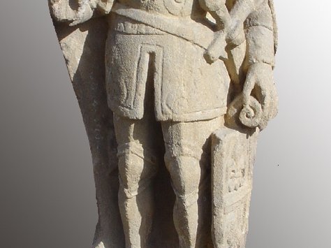 Standbild des hl. Mauritius, Beginn 18. Jh., Sandstein