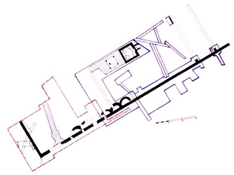 Plan der in den 1980er Jahren ergrabenen Randzone des Kultbereiches Schweichhausen