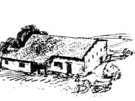 Abbildung oben: Erste Bauphase, der „Rote Bau“, etwa 50 bis 200 n. Chr.